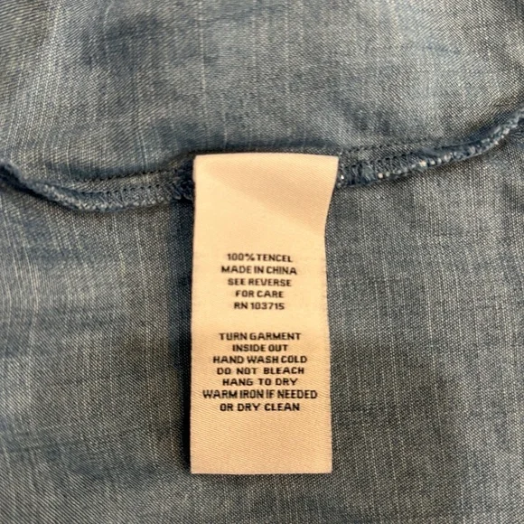 Nanette Lepore Tie Waist Chambray Shirtdress XS - Picture 5 of 5